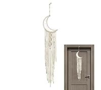 Geruwam Atrapasueños Luna,macramé Luna Atrapasueños GranHecho a Mano | Decoración estética Bohemia para Colgar en la Pared para el hogar, Dormitorio, decoración habitación