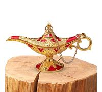 Geruwam Lámpara vintage de Aladin, lámpara Aladdin Genie Wishing Light - Vintage Aladin Wunderlampe Tischschmuck magische Partydekorationen