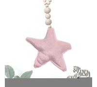 Geruwam Pared Cuentas Madera escandinavas,Cojín Decorativo para bebé Estrellas nórdicas Cuerdas Cuentas Madera | Atrapasueños para decoración habitación niños