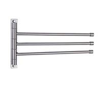 GERZWY Soporte para Toallas de baño, Barra giratoria de Acero Inoxidable Sus 304, 3 Barras, Brazo Plegable, Soporte Giratorio, Montaje en Pared, Acabado Cepillado