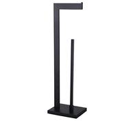 GERZWY Sus DZY004-BK - Soporte de Papel higiénico de Acero Inoxidable 304, Soporte de pie para Papel higiénico con Reserva, Color Negro Mate