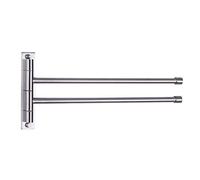 GERZWY Toallero con Brazo oscilante para baño, 2 Brazos, Montaje en Pared, de Acero Inoxidable, Organizador de Toallas, Acabado Cepillado