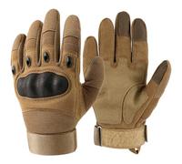 GES Guantes de moto, Hombres Guantes de motocicleta de dedo completo Pantalla táctil ATV Montar Motocross Racing Guantes (Marrón, L)