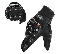 GES Hombres Moto al Aire Libre Guantes Impermeables Motocicleta Pantalla táctil de Dedo Completo Racing Motocross Guantes (L, Negro)