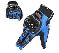 GES Hombres Moto al Aire Libre Guantes Impermeables Motocicleta Pantalla táctil de Dedo Completo Racing Motocross Guantes (M, Azul)