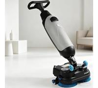 GESAIDES Lavadora de Pisos Comercial, Fregadora de Suelos Profesional, Cepillo Rotativo 360°, Fregadora Sin Cable, Limpieza Húmeda y Seca, Capacidad de Limpieza de 13000 pies²/h Gray