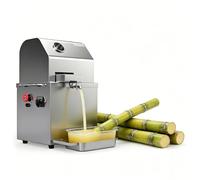 GESAIDES Máquina Exprimidora de Caña de Azúcar Comercial, Prensa de Caña de Azúcar de Acero Inoxidable con 3 Rodillos, Entrada de Alimentación Grande de 62 mm, Alta Producción de 300 kg/h