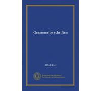Gesammelte schriften (ser. 2 v. 1)