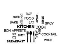 Gesar Adhesivo de pared - Pegatinas de pared con frases - Comida Decoración Mural Dormitorio - Comedor Sala de estar