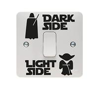 Gesar Adhesivo para interruptor de la luz - Dark Side - Adhesivo de vinilo para toma de corriente - Fantasía divertida