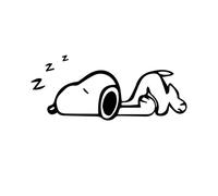 Gesar Adhesivo para Interruptor de Luz - Snoopy - Fantasía Divertida - Adhesivo Coche y Moto - Adhesivo de Vinilo para Toma de Corriente Tamaño 10 x 5 cm (Negro)