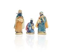 Gesar Figuras de 3 Reyes Magos para Belén de 11 cm - Juego de 3 piezas Rey Magos para Belén de Resina - Personajes Belén - Figuras de Personajes Pintados a Mano - Natividad navideña