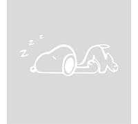 Gesar Pegatina para Interruptor de Luz - Snoopy - Divertido Diseño - Adhesivo para Coche y Moto - Vinilo para Toma de Corriente 10 x 5 cm (Blanco)