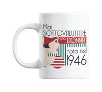 Gesar Taza 80 Años Mujer - Regalo Cumpleaños 80 Años - Idea Regalo Divertido Octagésimo Cumpleaños - Gadget Mujer para Mamá, Abuela, Amica, Hermana, Tía (1946)