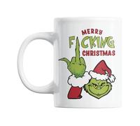 Gesar Taza Navideña para Desayuno - Idea de regalo para Navidad - Taza divertida - Taza Merry Christmas - Taza con motivo navideño 11 oz - (Rojo)