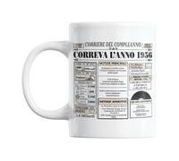 Gesar - Taza regalo mujer y hombre para cumpleaños 70 años - setenta - Ideas de regalo 70 años - Corría el año 1956 - Mensajero del cumpleaños - Taza simpática - Regalos para nacidos en 1956