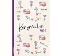 Geschenk Konfirmation: Notizbuch A5 liniert Geschenkidee für Konfirmanden Buch für Notizen und Erinnerungen zur Konfi schönes Konfirmationsgeschenk Mädchen praktisch als Tagebuch und Notizheft