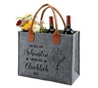 Geschenke Frauen Filztasche mit Spruch Du Bist am Schönsten Wenn Du glücklich Bist, Filz Shopper Bag Frau Filz Tote Bag für Damen, Geschenk für Frauen Mama Freundin zum Geburtstag, StudienAbschluss