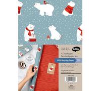 Geschenkpapier Set Weihnachten: Eisbär (für Kinder)