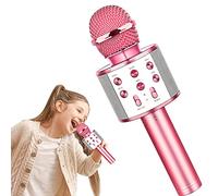 GeschenPark Microfono Karaoke, Microfono Niña Juguetes para Niñas 4-10 Micrófono Inalámbrico Partido Musica Regalos Juguetes para Niñas Micrófono Wireless Bluetooth Regalos Navidad para Niños