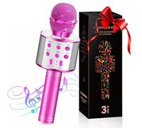 GeschenPark Microfono Karaoke, Regalos para Niña 3-12 Años, Karaoke Microfono Bluetooth Juguetes para Niños, Dinámicos Juguetes para Niña - Regalo Navidad Niño