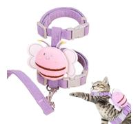 Geschirr Für Katzen,Ausbruchsichere Bissfeste Reiseleine Füsr Kätzchen | 120CM Eassy Control Traktionsseil Fsür Kätzchen-Kaninchen-Welpen, Bunte Weiche Leine Für Den Außenbereichs