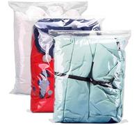 GESDYO Paquete de 30 bolsas transparentes para ropa, bolsas reutilizables con cierre hermético de 40 x 50 cm, bolsas grandes con cierre hermético para ropa, bolsas de sellado transparente, organizador