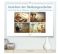 Gesichter der Medizingeschichte (hochwertiger Premium Wandkalender 2027 DIN A2 quer), Kunstdruck in Hochglanz: Die großen Pioniere der Heilkunde - ... die die Geschichte der Medizin veränderten.