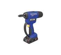 GESIPA AccuBird Pro 1679661 - Remachadora ciega (potencia de 13000 N, carrera de 25 mm, 18 V, remache ciego a partir de 2,4 mm de diámetro, aluminio hasta 6 mm de diámetro, incluye batería de 2,0 Ah y