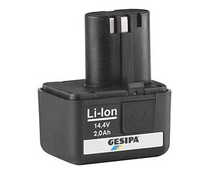 GESIPA Batería de repuesto original de 2,0 Ah / 14,4 V para alicates de remaches AccuBird®