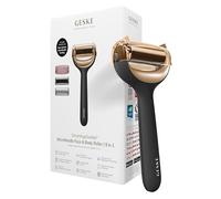 GESKE MicroNeedle Face & Body Roller | 9 en 1 | Derma Roller | SmartAppGuided™ | Cuarzo rosa | Rodillo eléctrico | Microagujas | Dispositivo de microagujas | rodillo de agujas