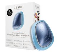 GESKE | SmartAppGuided™ Sonic Warm & Cool Mask | 9 en 1 | Máscara facial LED de belleza | Espectro LED completo y terapia de luz roja | Calor/frío | Mayor absorción de productosl | masajeador facial
