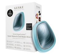 GESKE | SmartAppGuided™ Sonic Warm & Cool Mask | 9 en 1 | Máscara facial LED de belleza | Espectro LED completo y terapia de luz roja | Calor/frío | Mayor absorción de productosl | masajeador facial