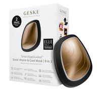 GESKE | SmartAppGuided™ Sonic Warm & Cool Mask | 9 en 1 | Máscara facial LED de belleza | Espectro LED completo y terapia de luz roja | Calor/frío | Mayor absorción de productosl | masajeador facial