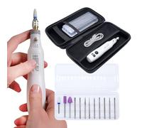 GESS Fresa de Uñas Eléctrica Kit Lima Eléctrica Portátil Set de Manicura y Pedicura Profesional con 12 Puntas para Uñas