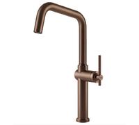 Gessi HABITO Girevole Copper Brushed PVD - 60650#708 Grifo monocomando Fregadero | Caño giratorio 360°, Acabado Copper Brushed PVD, Diseño moderno