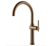 Gessi HABITO Girevole Warm Bronze Brushed PVD - 60670#726 Grifo monocomando Fregadero | Caño giratorio 360°, Acabado Warm Bronze Brushed, Diseño moderno