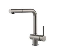 Gessi ACCIAIO Monogetto Steel Brushed - 60598#239 Grifo monocomando Fregadero | Acero Inoxidable Cepillado, Boca monochorro fija, Caudal reducido ahorro agua