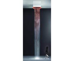 Gessi Afilo, sistema de ducha empotrada multifuncional 395x395 con rociador de lluvia redondo D355, con efecto de terapia de luz en color, 57603279