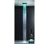 Gessi Afilo, sistema de ducha multifuncional 300x300, chorro de lluvia, con efecto de terapia de luz de color, 57305279