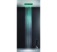 Gessi Afilo, sistema de ducha multifuncional 300x300 tipo lluvia, oleada, con efecto de terapia de luz de color, 57401279