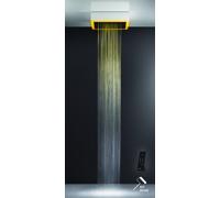 Gessi Afilo, sistema multifuncional de ducha empotrada 500x500 Chorro de lluvia, con efecto de terapia de luz en color, 57503279
