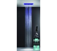 Gessi Afilo, sistema multifuncional de ducha tipo lluvia 300x500, con efecto de terapia de luz en color, 57409279