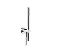 Gessi Anello, conjunto de ducha con codo de conexión a la pared 1/2, soporte, cabezal de ducha anticalcáreo, intrínsecamente seguro, manguera en color, 63329187, Color: Bronce antiguo