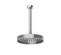 Gessi Anello, ducha mural anticalcárea D=218 mm con articulación y brazo de techo 281 mm, 63452149, Color: Óptica Finox