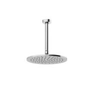 Gessi Anello, ducha mural anticalcárea D=250 mm con articulación y brazo de techo, longitud personalizable, 63350708, Color: PVD cepillado de cobre