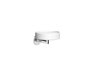 Gessi Anello, jabonera blanca mate para montaje en pared, 63701706, Color: PVD negro metálico