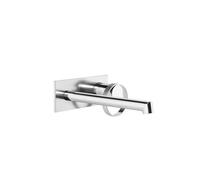 Gessi Anello, juego listo para instalar para mezclador monomando empotrado de lavabo, con placa rectangular, longitud de caño ajustable a 205-175 mm, caño siempre a la izquierda, 63389708, Color: PVD 