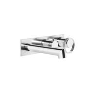 Gessi Anello, juego preparado con placa cuadrada para mezclador monomando oculto para bañera, con cartucho desviador de 2 vías, 63341707, Color: Metal negro cepillado PVD