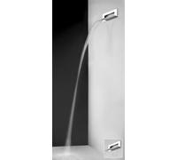 Gessi Cascata, juego listo para instalar para entrada de cascada rectangular ISPA, con montaje en la pared, funcionamiento independiente, 39895238, Color: Acero inoxidable brillante